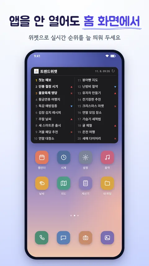 트렌드위젯 화면 2